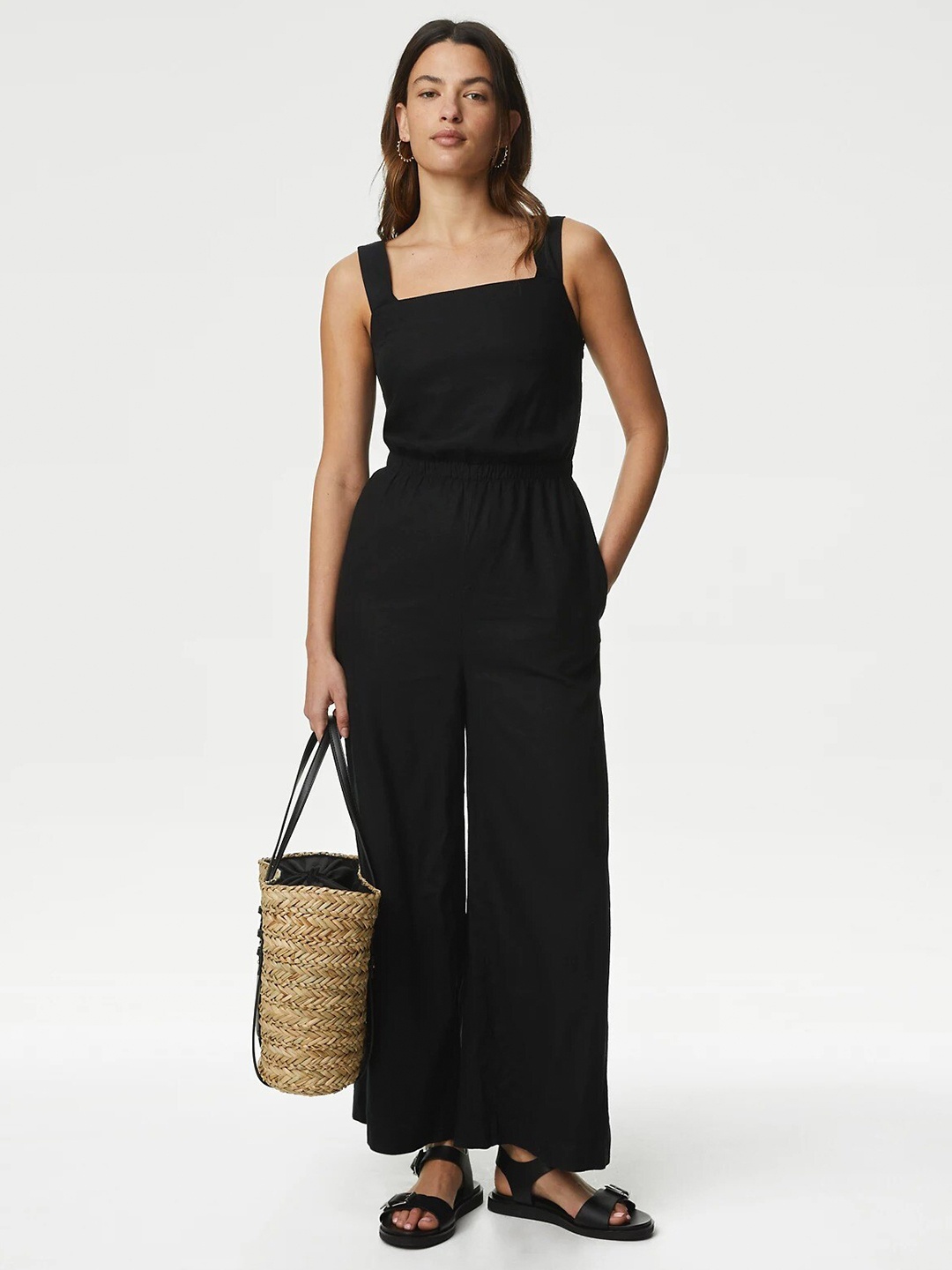 

Marks & Spencer Sleeveless Basic Jumpsuit, Black