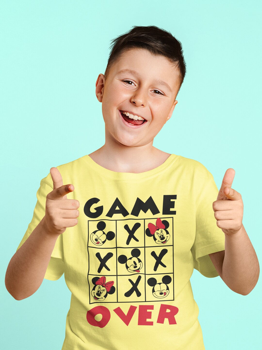 

KINSEY Boys Mickey Mouse Printed T-shirt, Yellow
