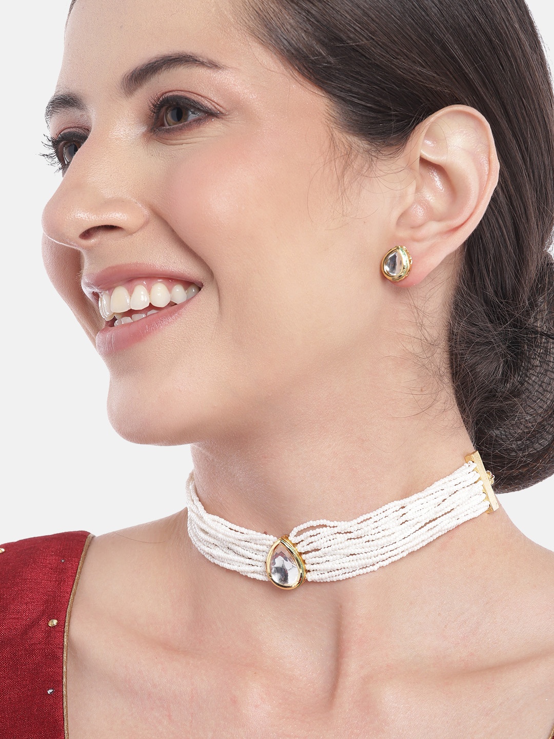 

Anouk Gold-Plated Kundan-Studded Jewellery Set
