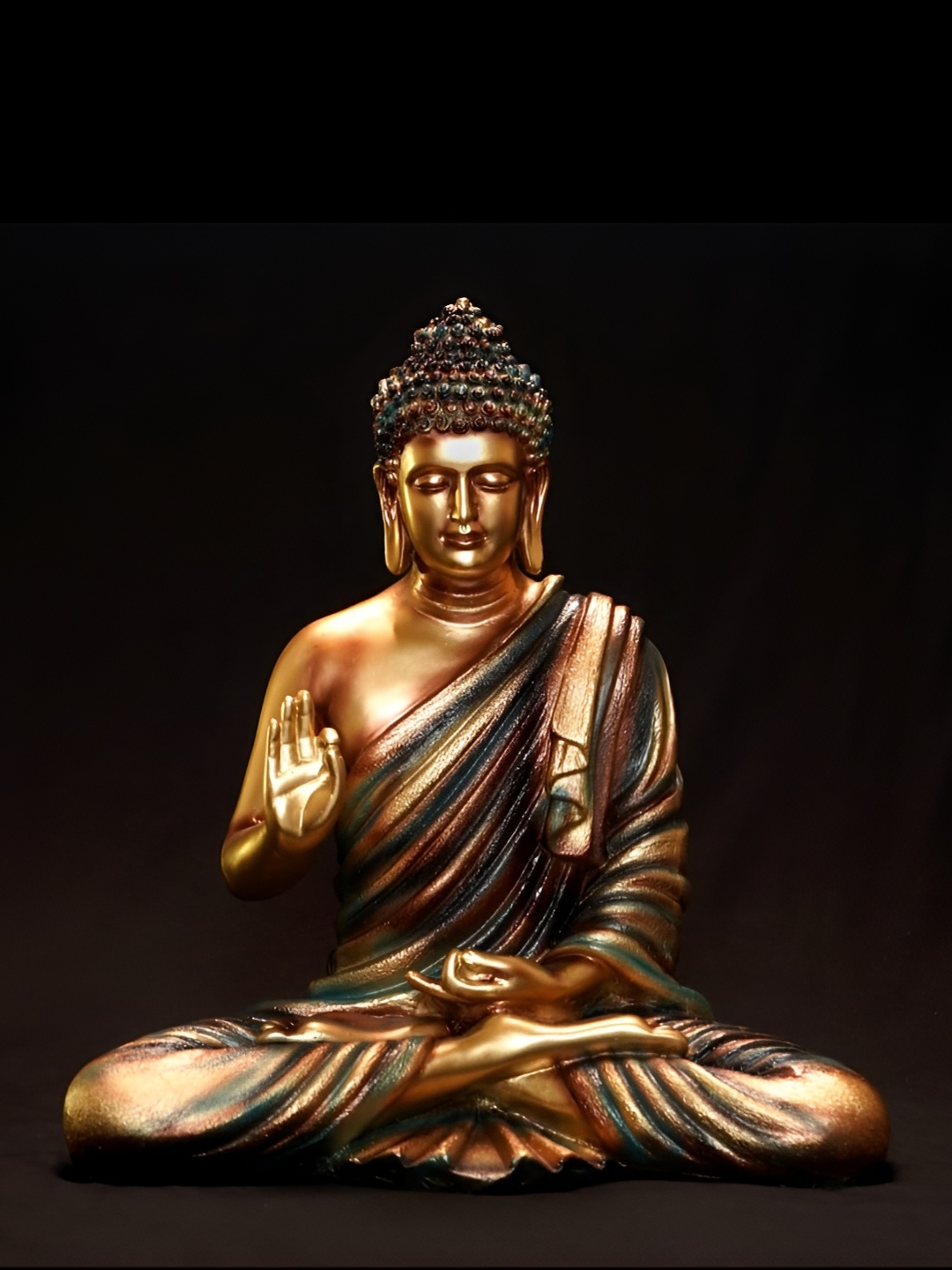 

SANKALAN CREATIONS Gold Toned Buddha Showpiece
