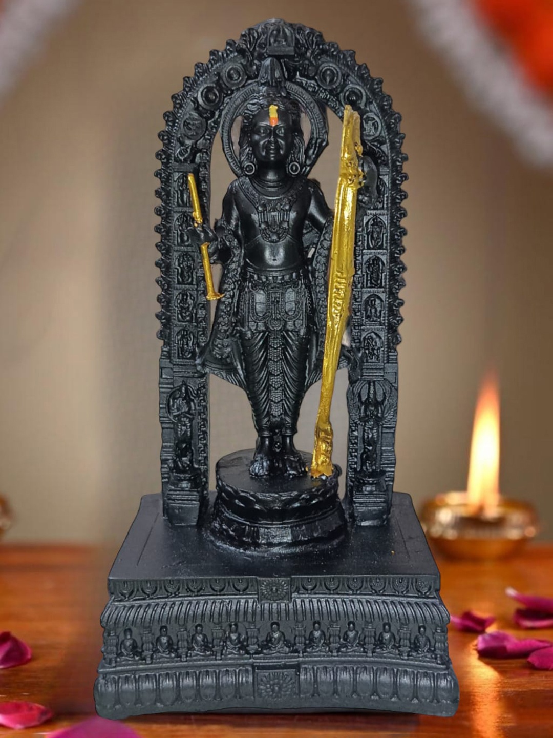 

SANKALAN CREATIONS Gold-Toned & Black Figurine Showpiece