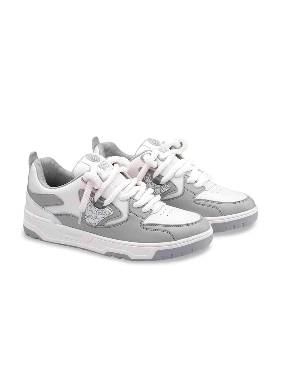 

bacca bucci Men Colourblocked Lace Up Sneakers, Grey