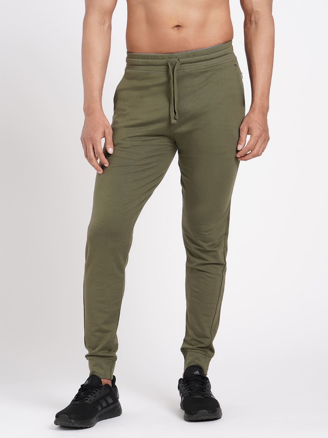 

TEGO Men Mid-Rise Cotton Jogger, Green