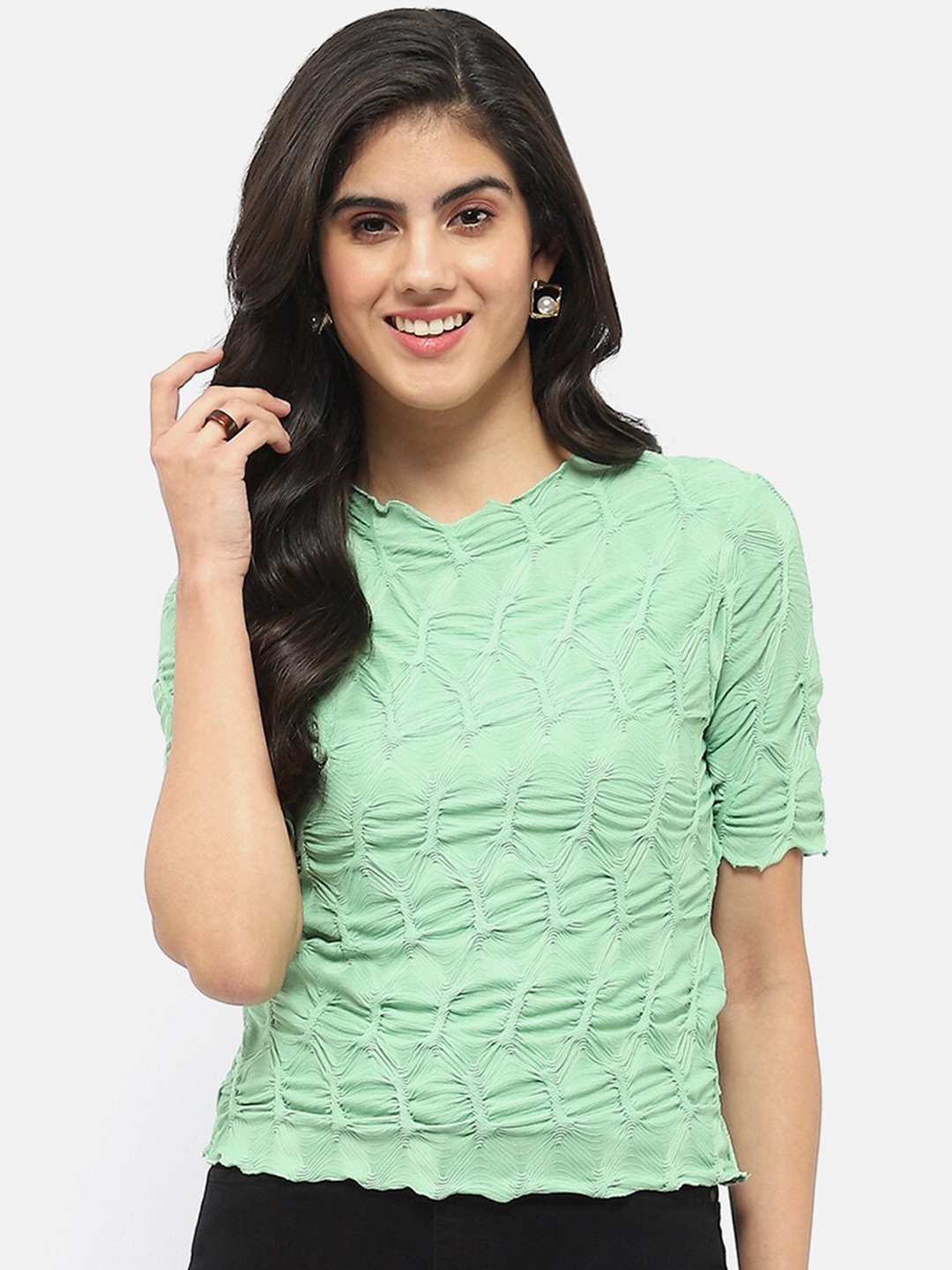 

Madame Self Design Top, Green