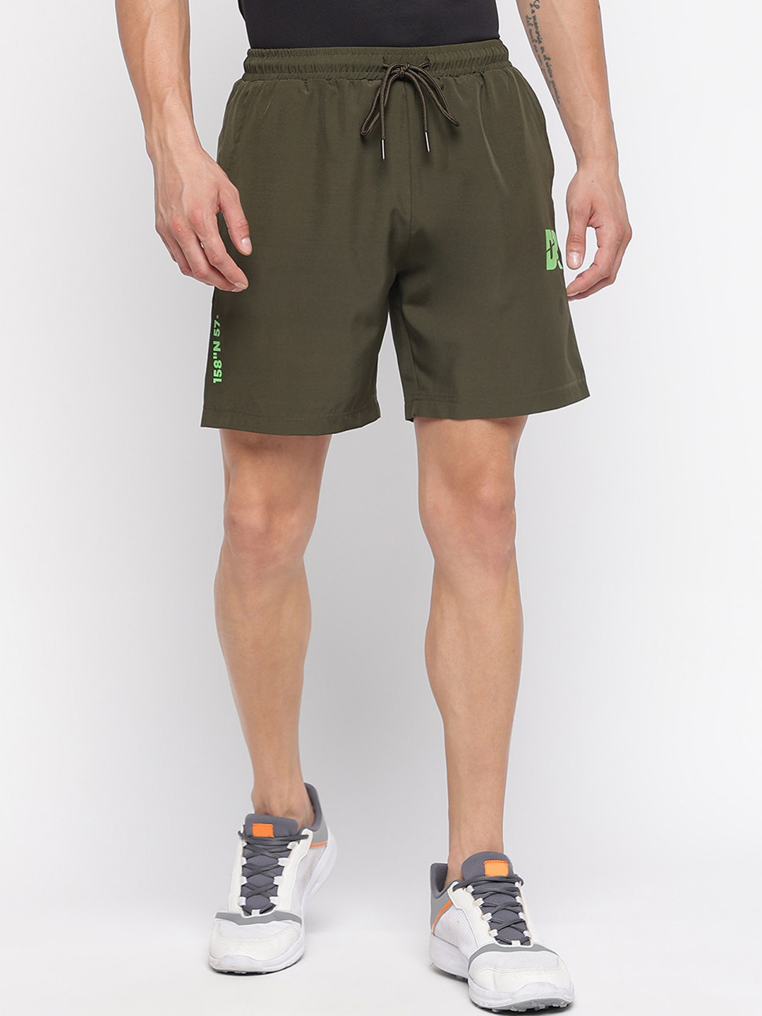 

DRYP EVOLUT Men Mid Rise Training or Gym Sports Shorts, Green