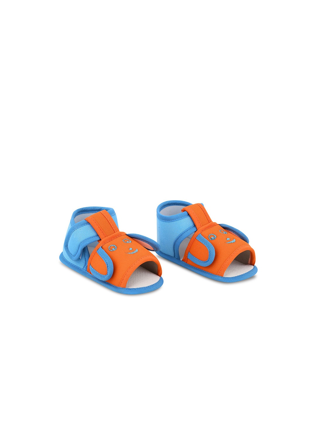 

Smartots Infants Kids Colourblocked Cotton Booties, Orange