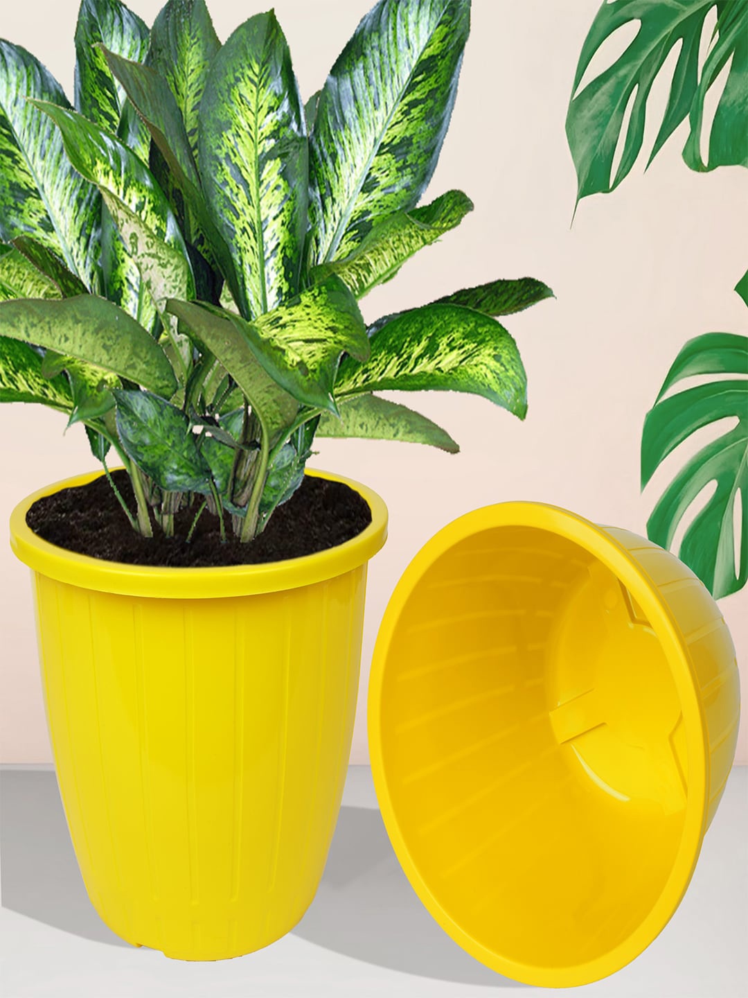 

Kuber Industries Yellow 5 Pieces Indoor Planters