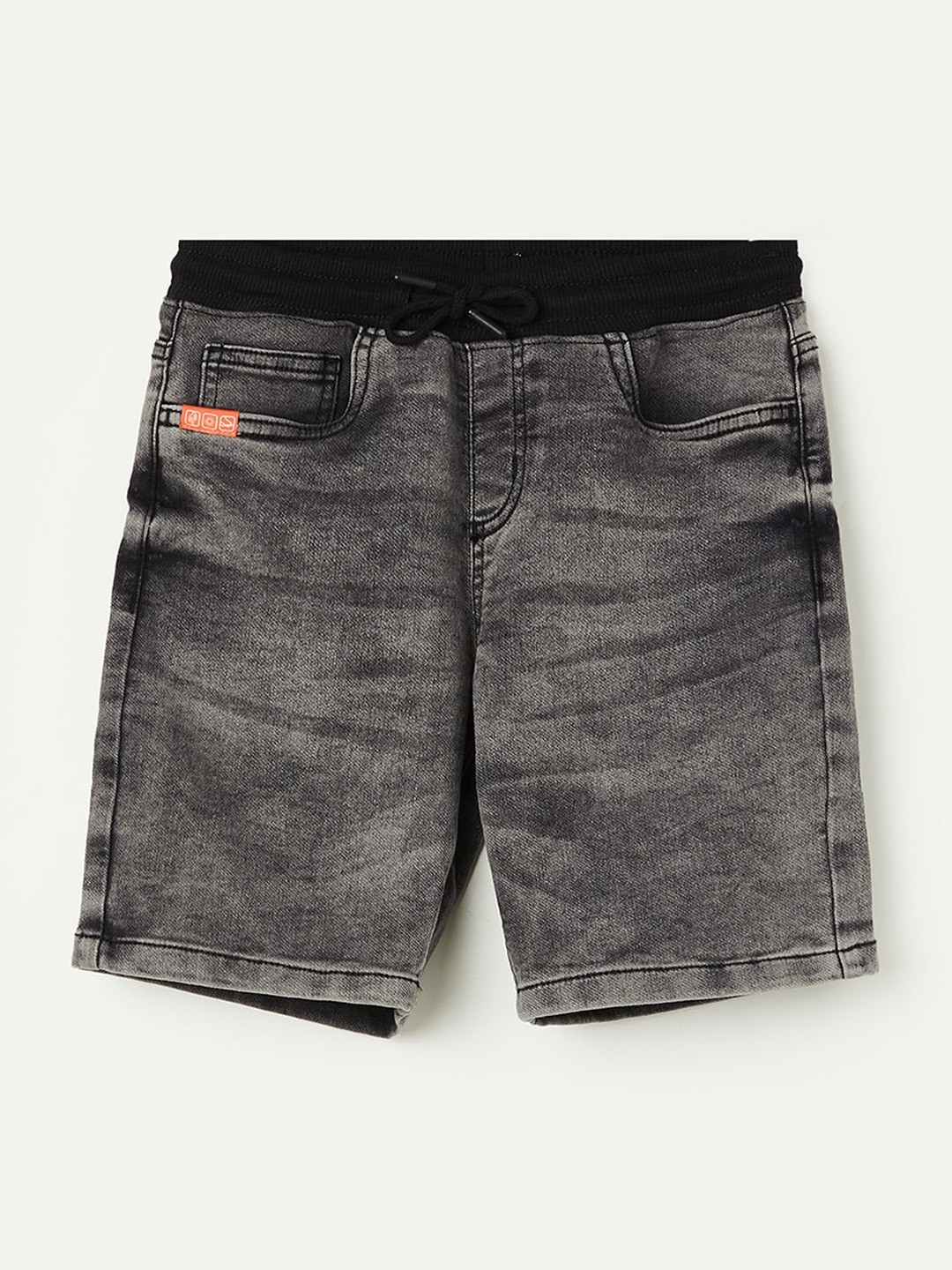 

Fame Forever by Lifestyle Boys Washed Denim Shorts, Grey
