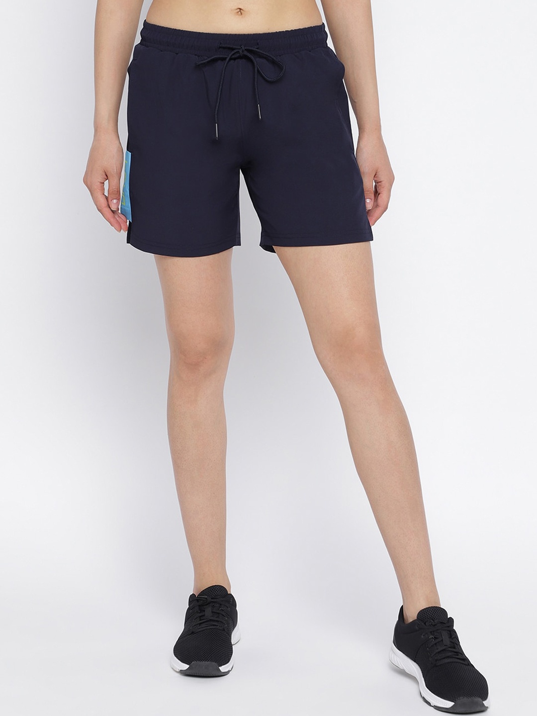 DRYP EVOLUT Women Training or Gym Sports Shorts, Navy blue