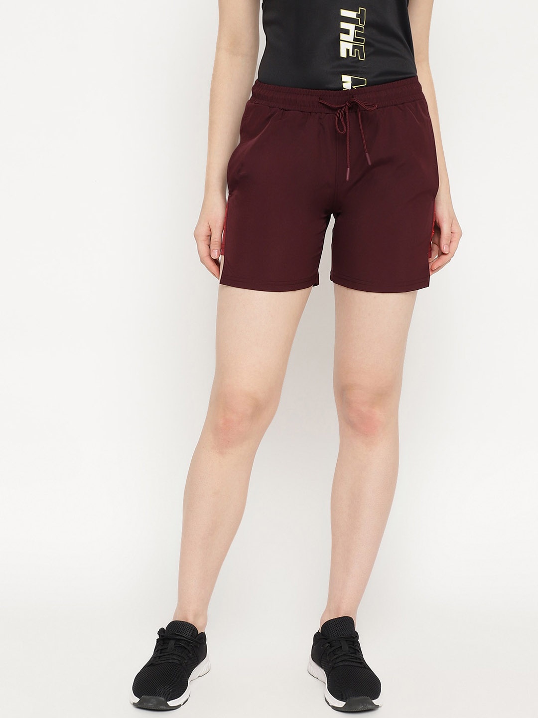 DRYP EVOLUT Women Autumn Training or Gym Sports Shorts, Maroon