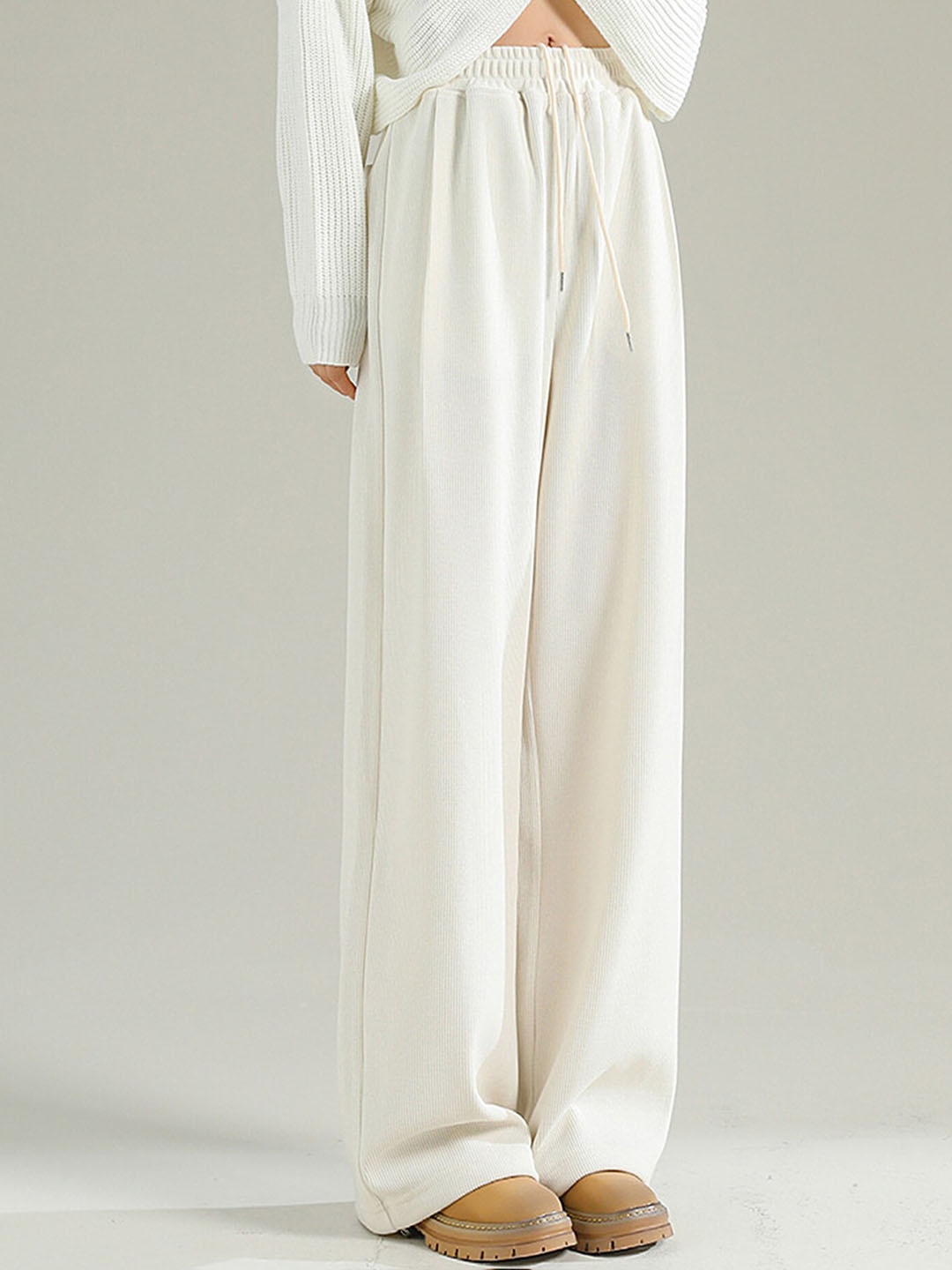 

LULU & SKY Women Straight Fit High-Rise Trouser, Off white
