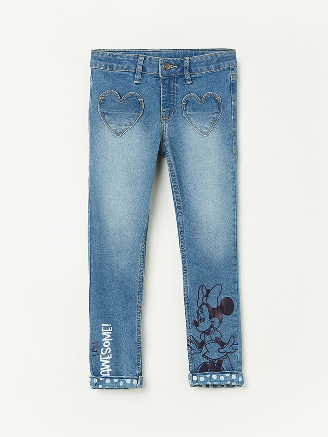 

Fame Forever by Lifestyle Girls Heavy Fade Jeans, Blue