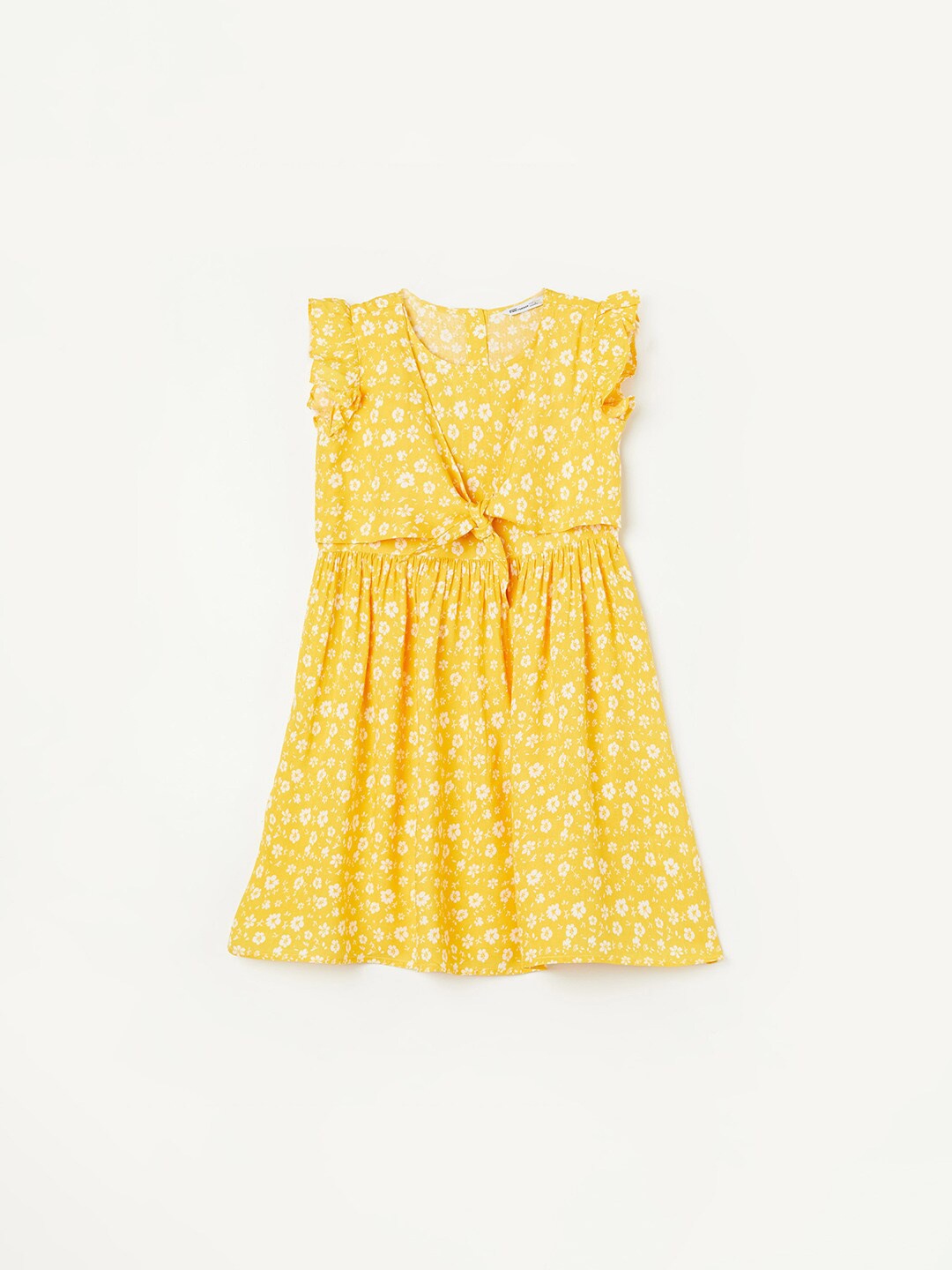 

Fame Forever by Lifestyle Girls Floral Printed Fit & Flare Dress, Yellow
