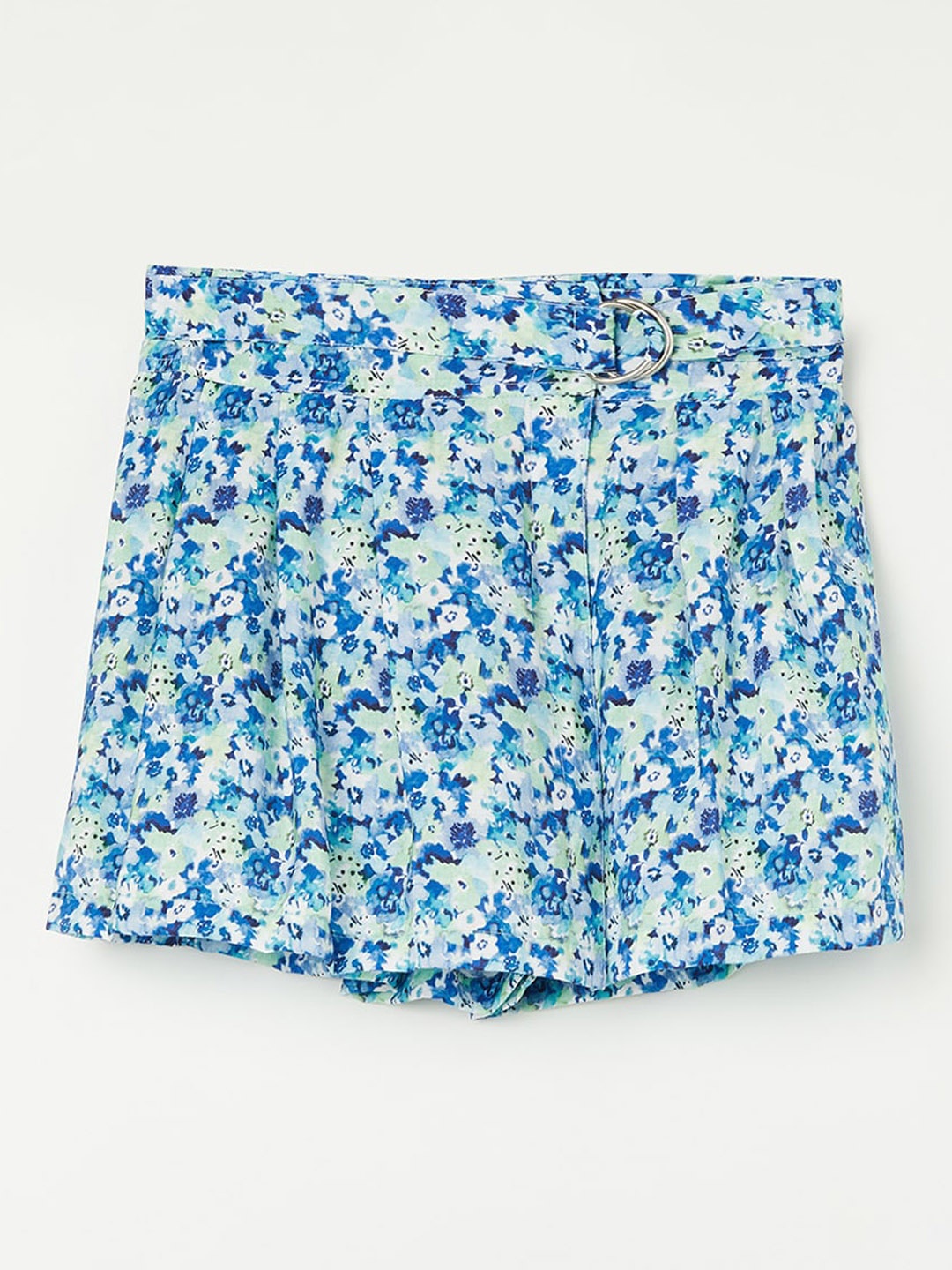 

Fame Forever by Lifestyle Girls Floral Printed Flared Knee Length Skirt, Blue