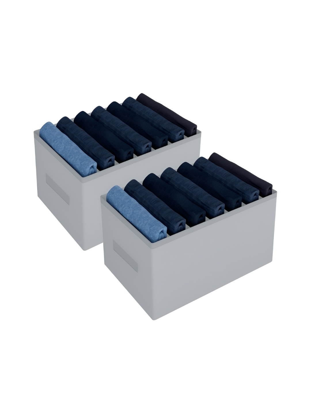 

Kuber Industries Grey 2 Pieces Reusable Multi Utility Organisers