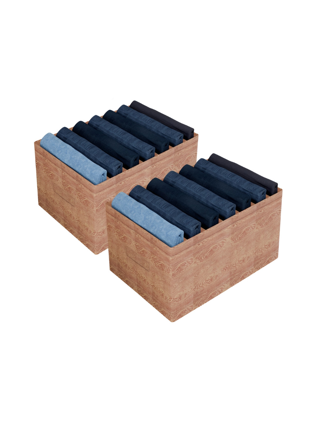 

Kuber Industries Brown 2 Pcs Reusable Multi-Utility Organisers