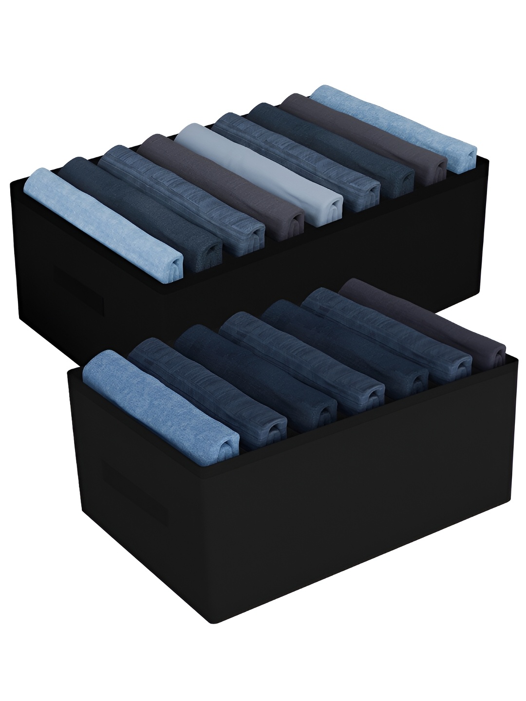 

Kuber Industries Black 2Pcs Reusable Multi-Utility Organisers