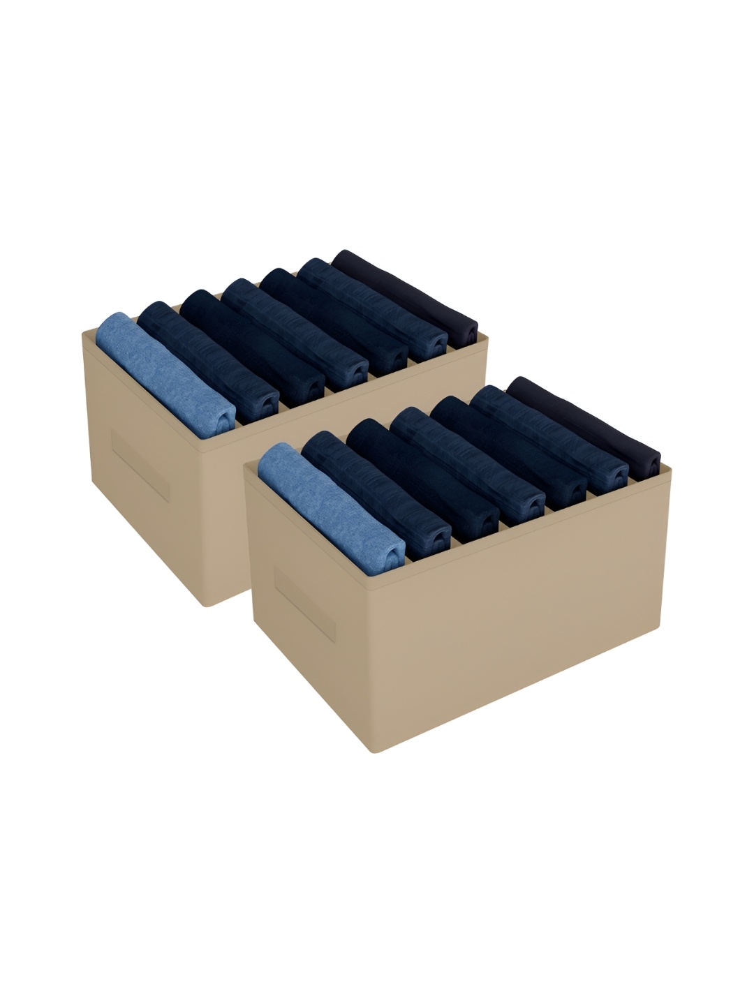 

Kuber Industries Brown 2 Pieces Reusable Multi-Utility Organisers