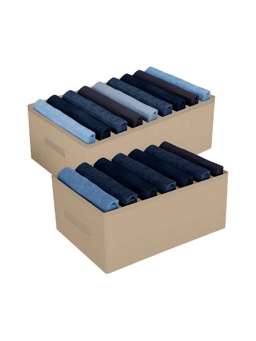 

Kuber Industries Brown 2 Pieces Reusable Multi-Utility Organisers