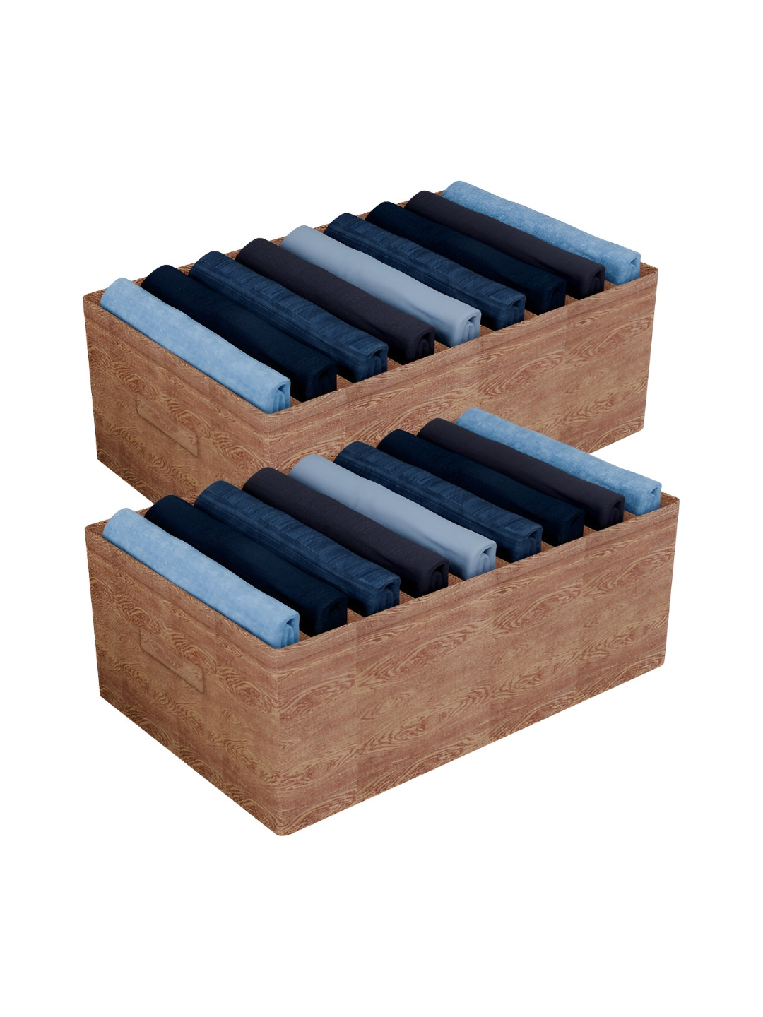 

Kuber Industries Brown 2 Pieces Reusable Multi-Utility Organisers