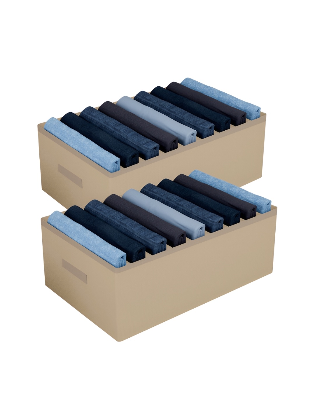 

Kuber Industries Brown 2 Pieces Reusable Multi-Utility Organisers