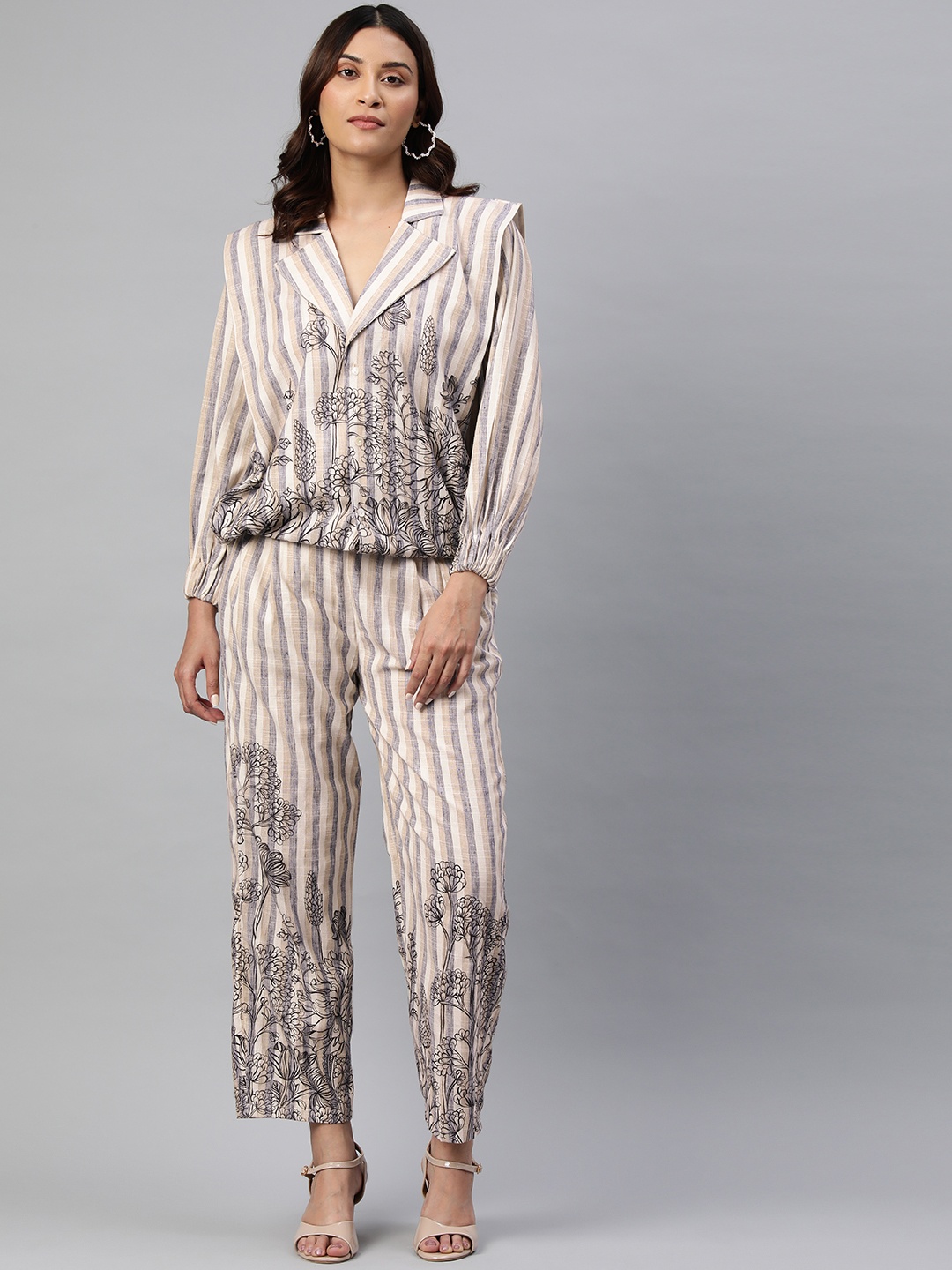 

BUTA BUTI Striped Co-Ords, Beige