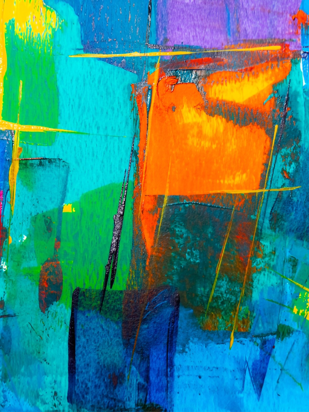 

Adventures India Blue & Yellow Wooden Abstract Paintings Wall Art