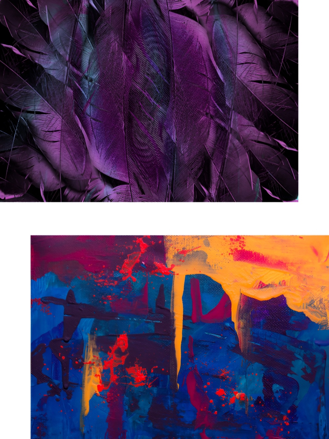 

Adventures India Purple & Blue 2 Pieces Wooden Painting Wall Arts