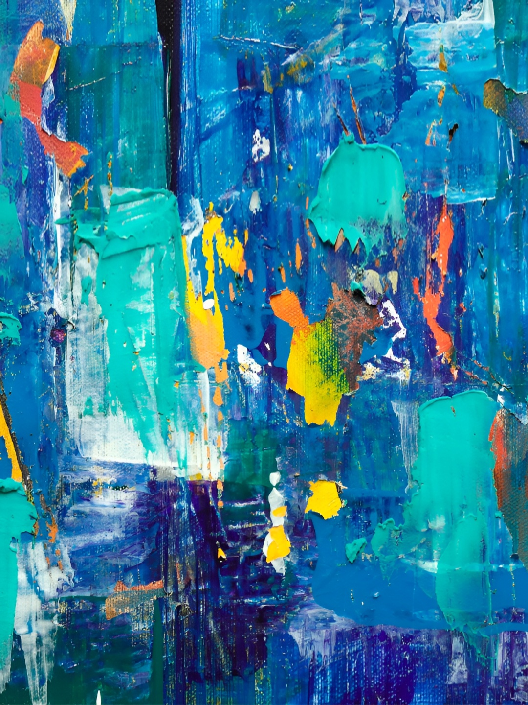 

Adventures India Blue & Green Abstract Wooden Painting Wall Art