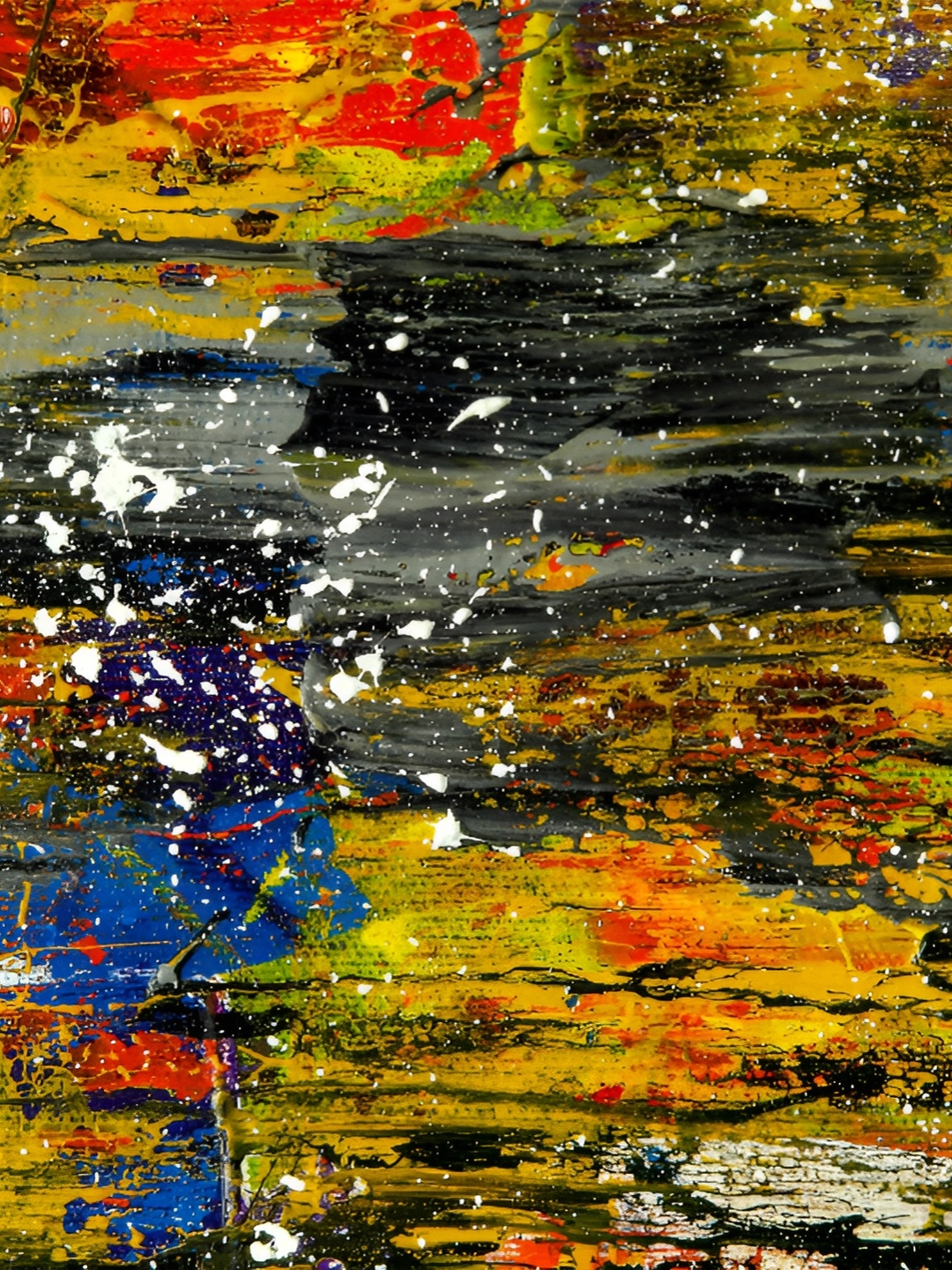 

Adventures India Yellow & Blue Abstract Wooden Painting Wall Art