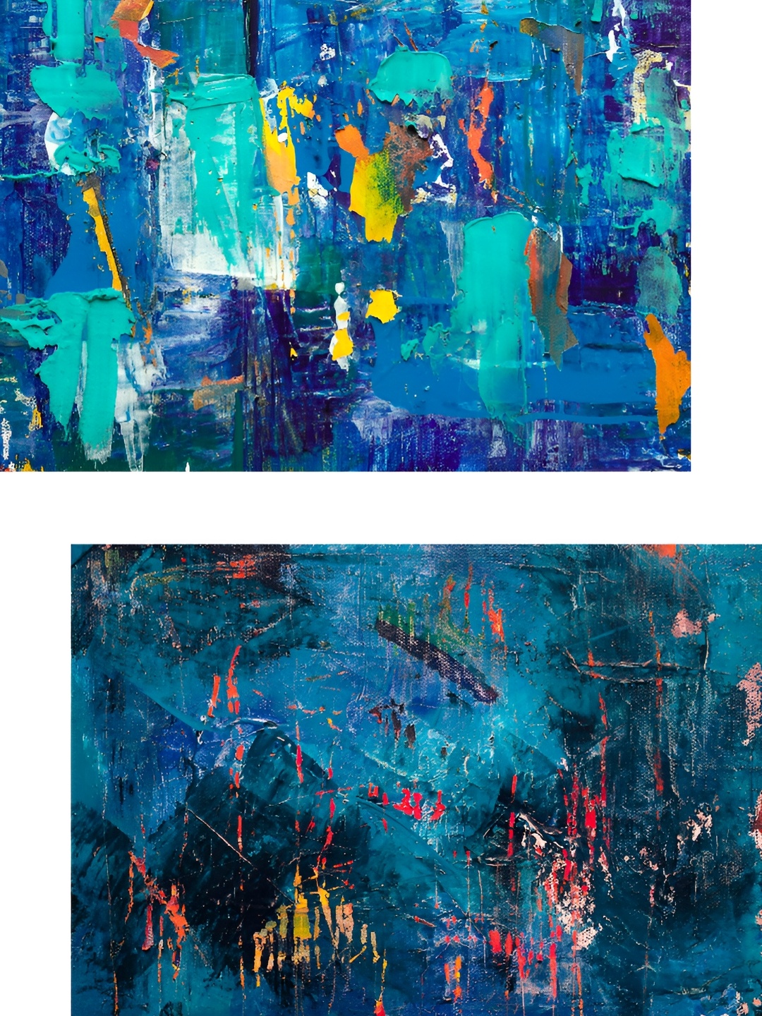

Adventures India Blue & Yellow 2Pcs Wooden Abstract Wall Paintings