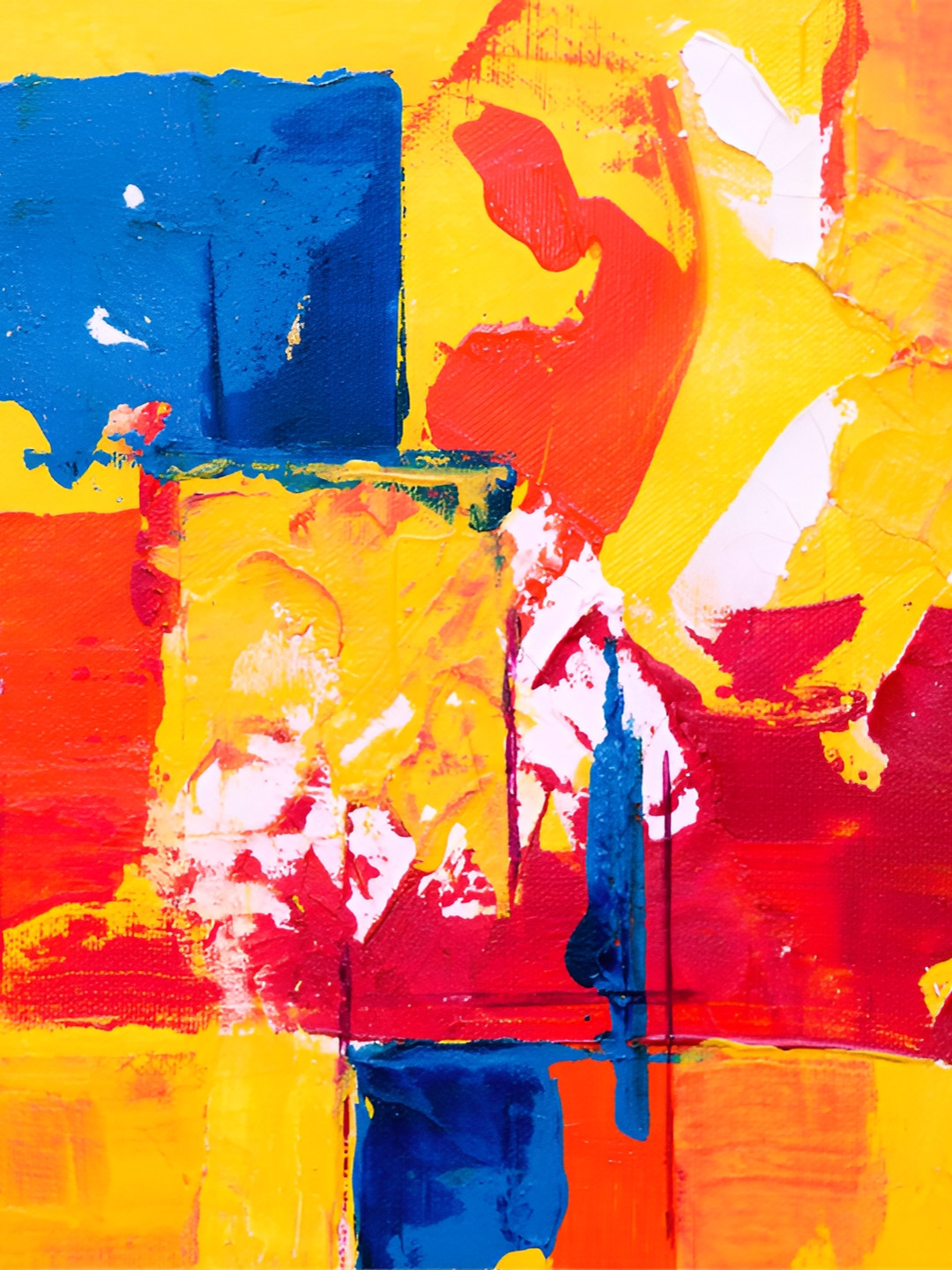 

Adventures India Blue & Yellow Wooden Abstract Wall Painting