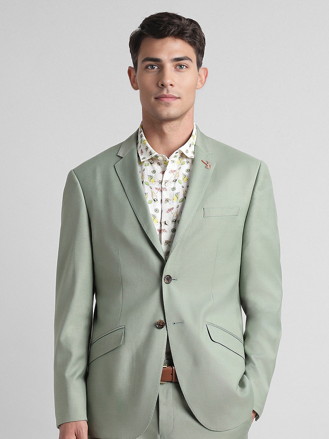 

SIMON CARTER LONDON Slim Fit Single Breasted Blazer, Green