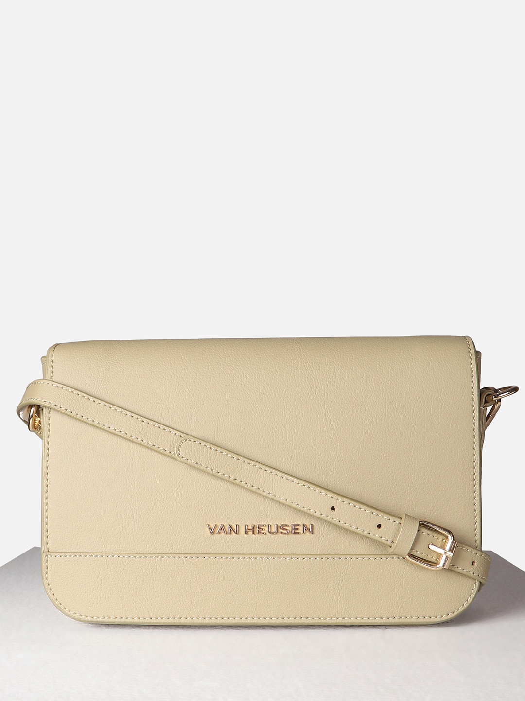 

Van Heusen Textured Structured Sling Bag, Beige