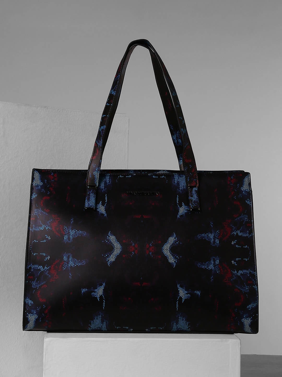 

Van Heusen Graphic Printed Oversized Shopper Shoulder Bag, Black
