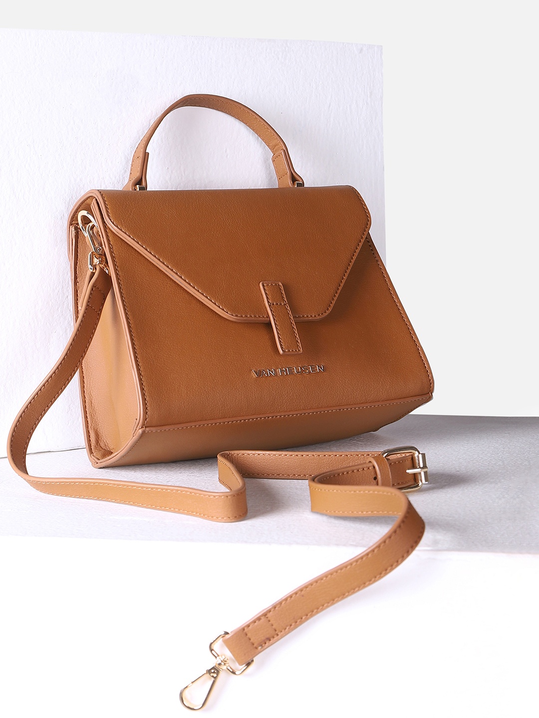

Van Heusen Structured Satchel With Sling Strap, Orange
