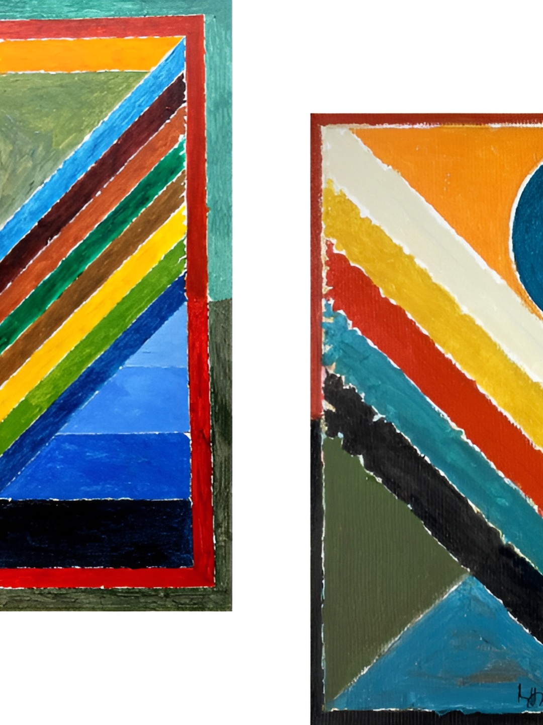 

Adventures India Green & Yellow 2 Piece Abstract Wooden Painting Wall Art