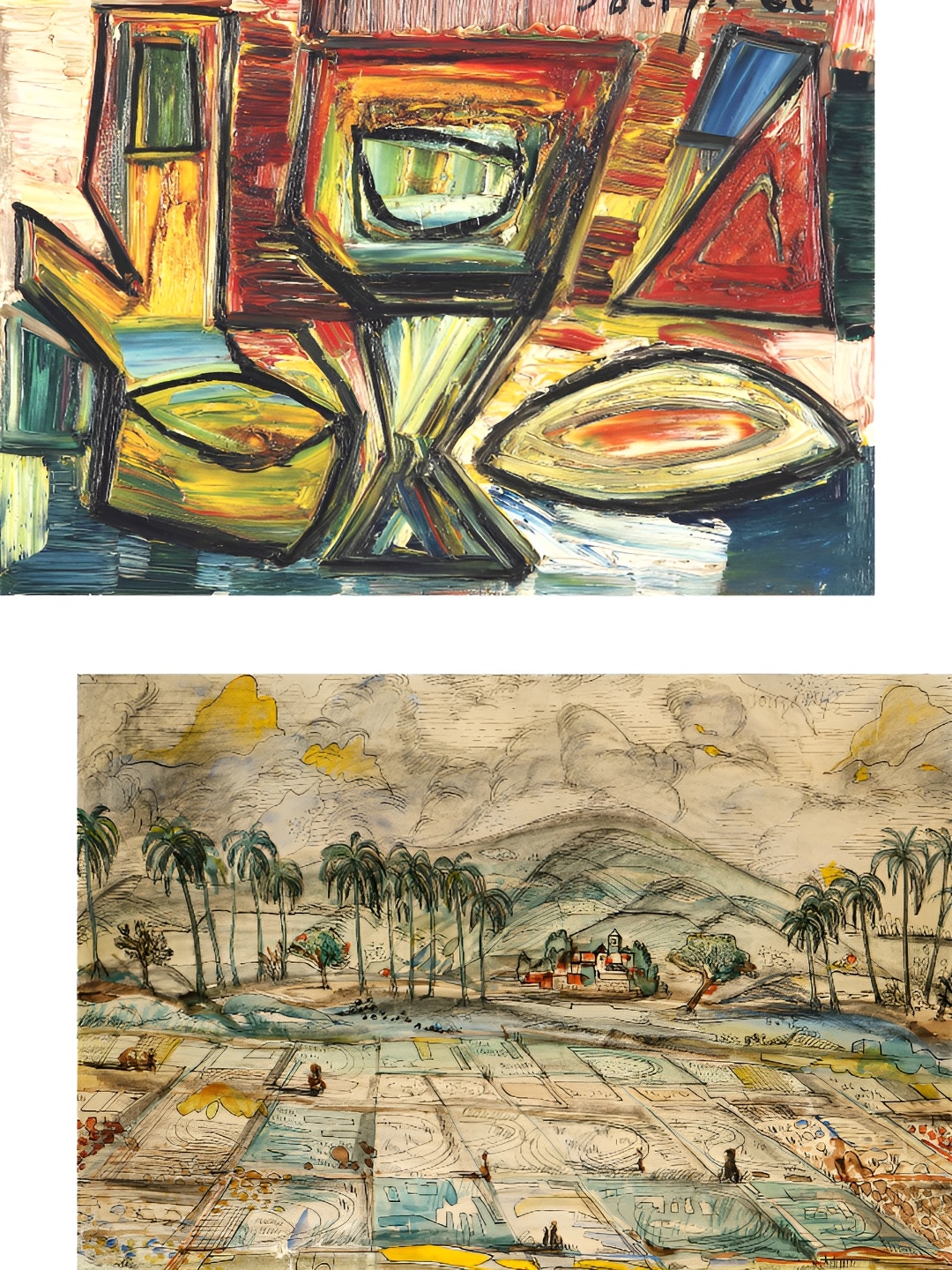

Adventures India Beige & Blue 2 Pieces Wooden Painting Wall Arts