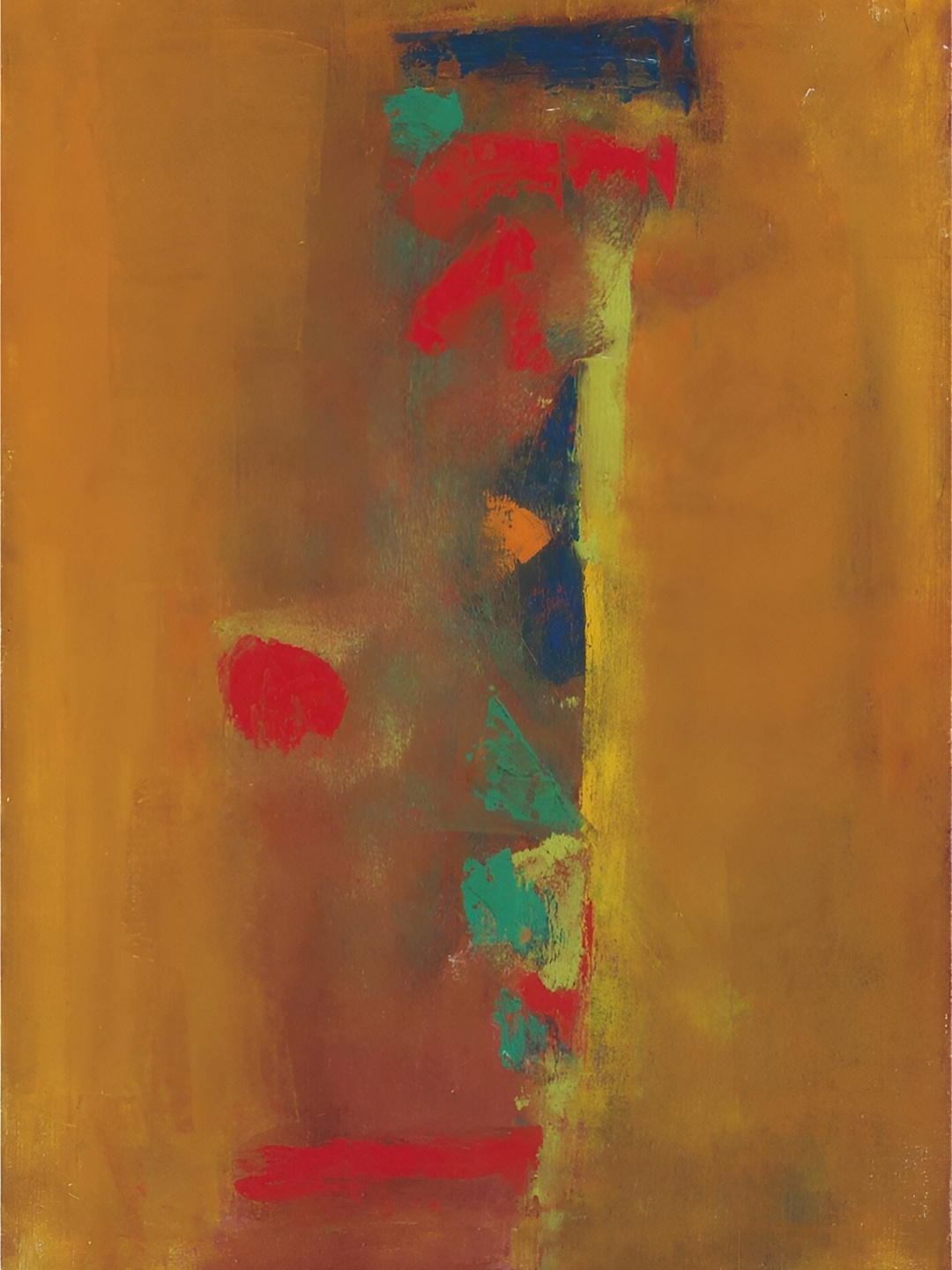 

Adventures India Yellow & Red Abstract Wooden Painting Wall Art