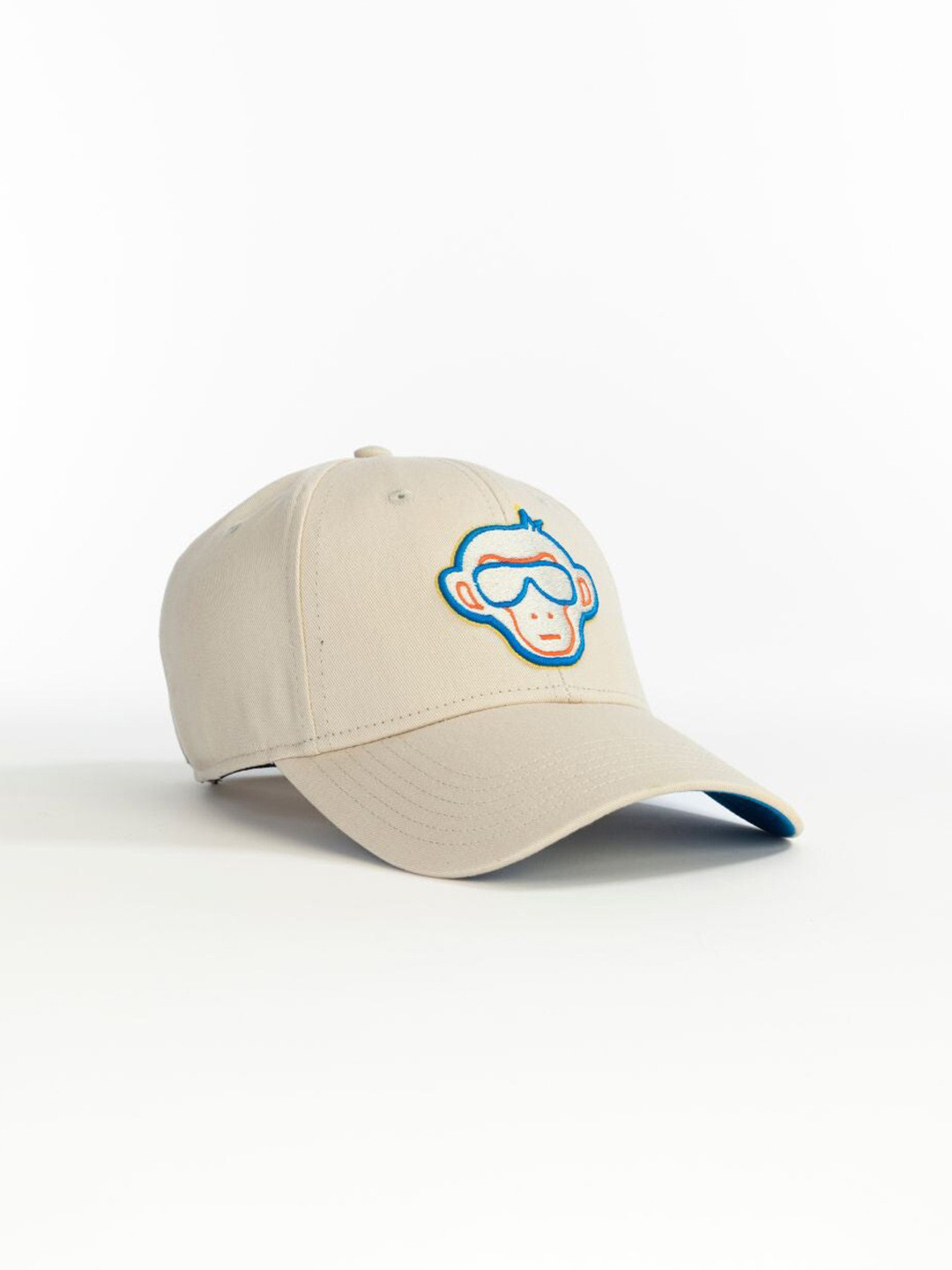 

Urban Monkey Unisex Printed Cotton Baseball Cap, Off white