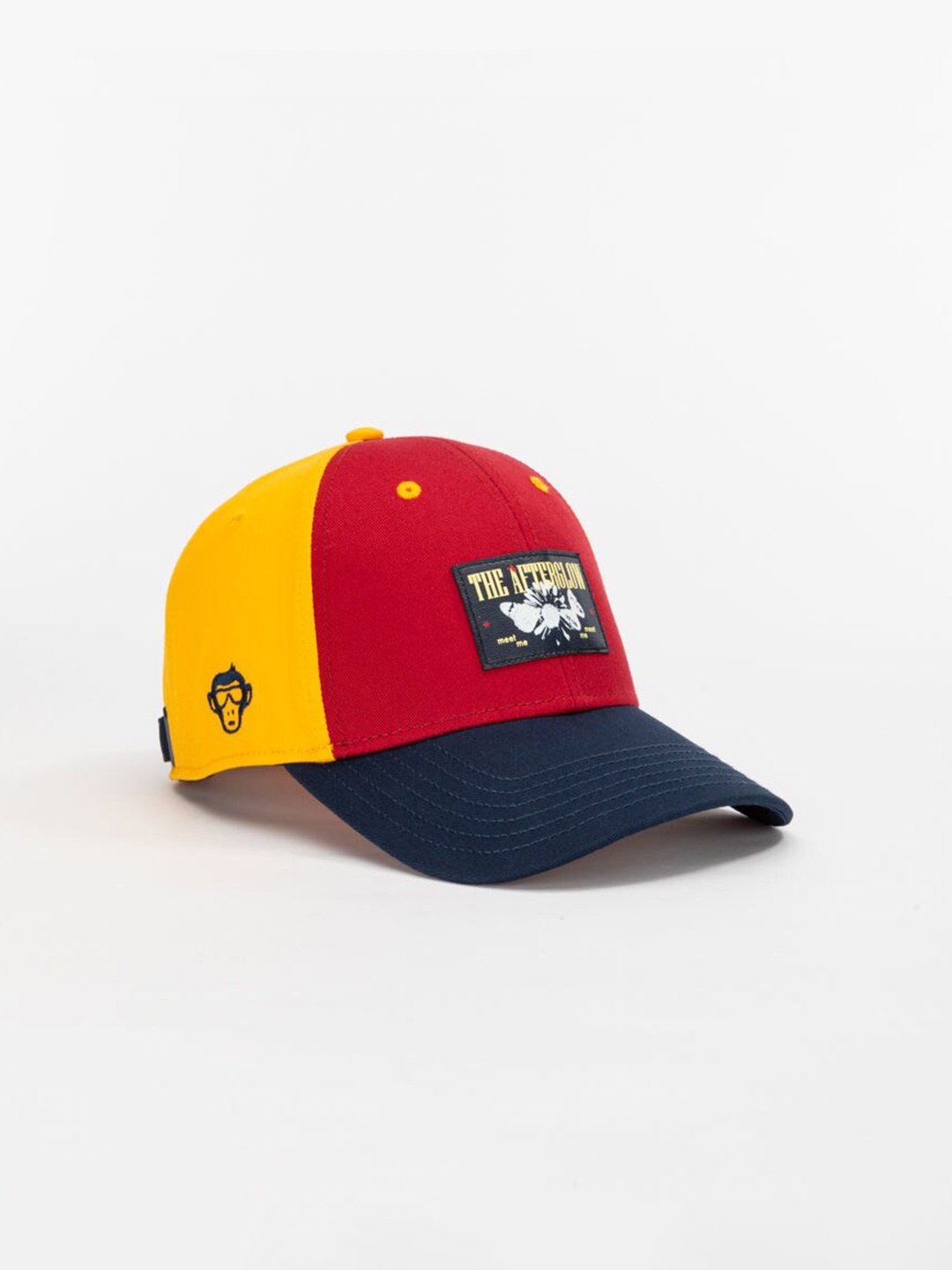 

Urban Monkey Unisex Colourblocked Cotton Baseball Cap, Red