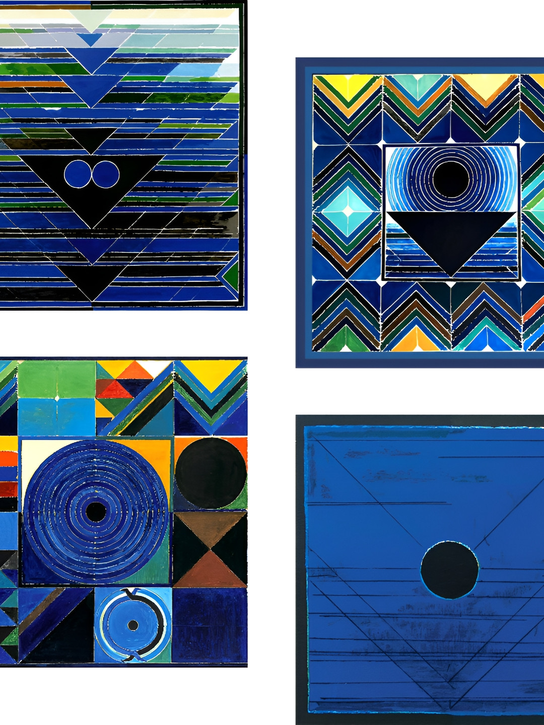 

Adventures India Blue & Black 4 Pieces Wooden Wall Art
