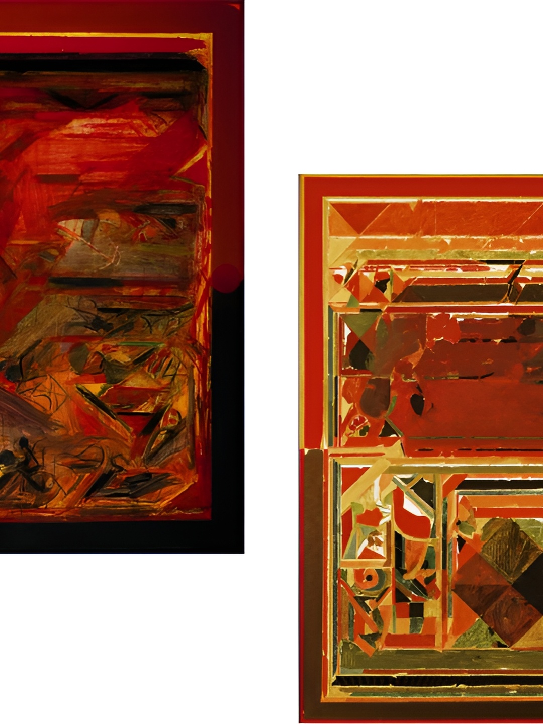 

Adventures India Red & Black 2 Pieces Wooden Wall Paintings