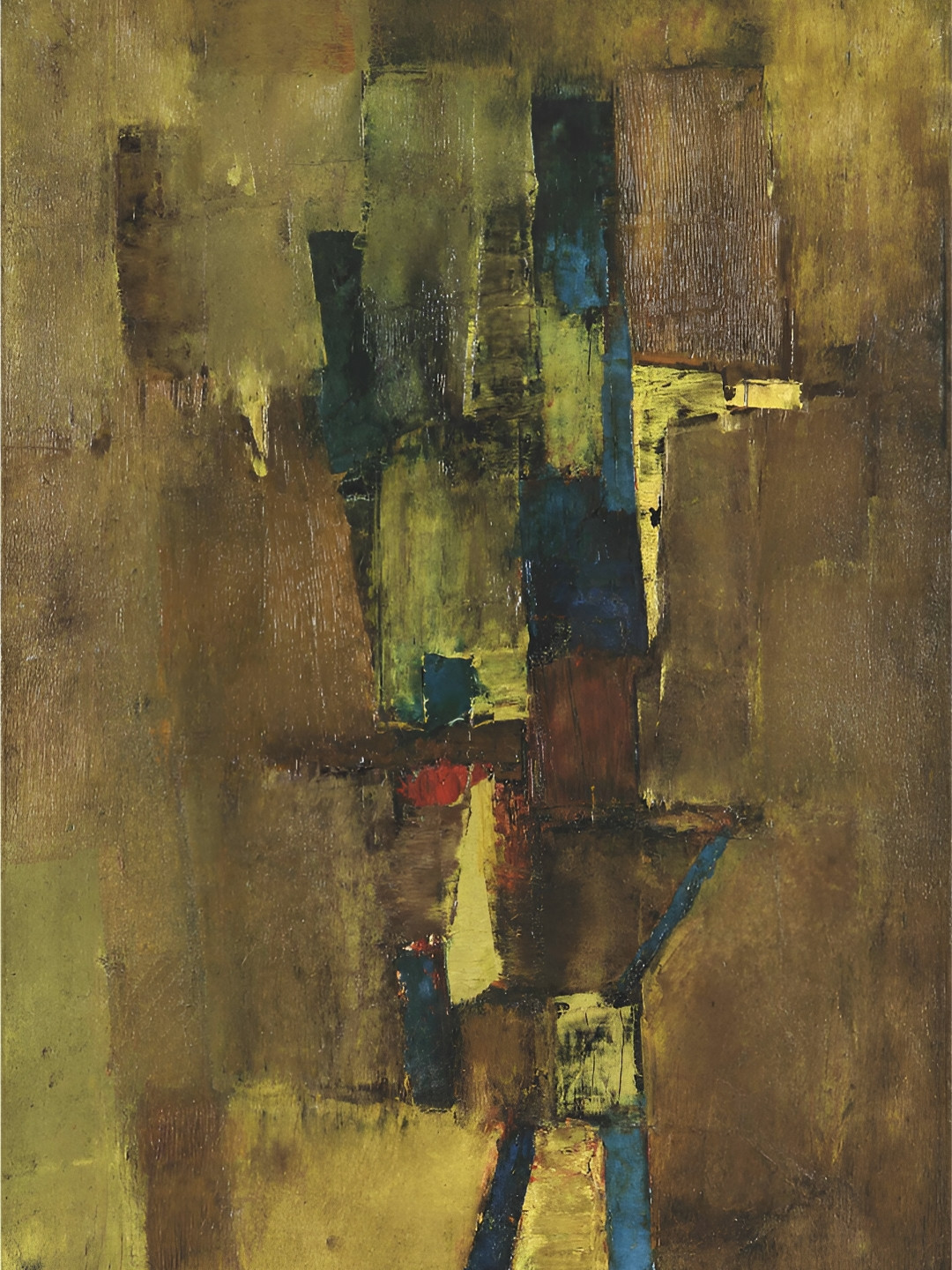

Adventures India Brown & Green Abstract Wooden Painting Wall Art