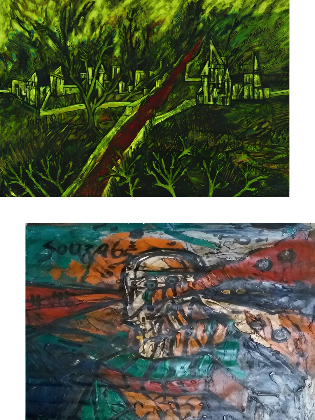 

Adventures India Green & Blue 2 Pieces Wooden Wall Art