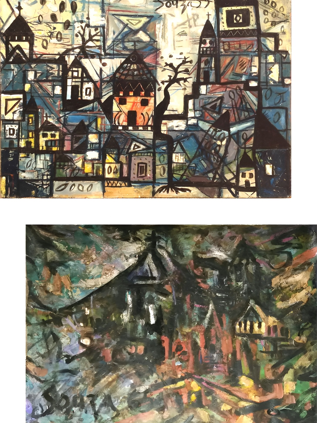 

Adventures India Black & Blue 2 Pieces Wooden Wall Paintings