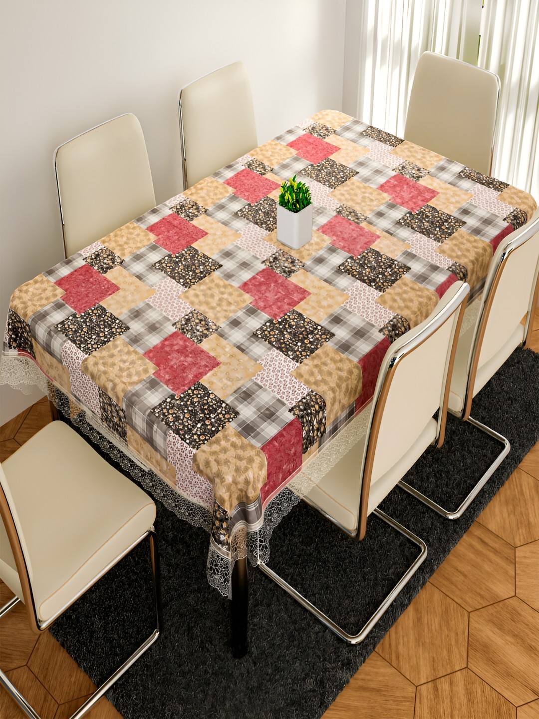 

Kuber Industries Black 6-Seater Table Cover