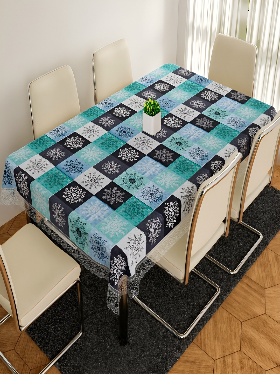 

Kuber Industries Green 6-Seater Table Cover