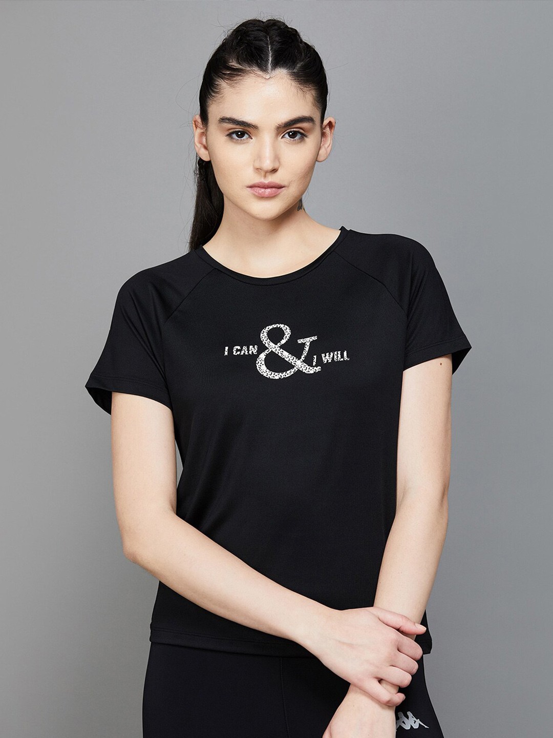 

Kappa Typography Printed Relaxed Fit T-shirt, Black