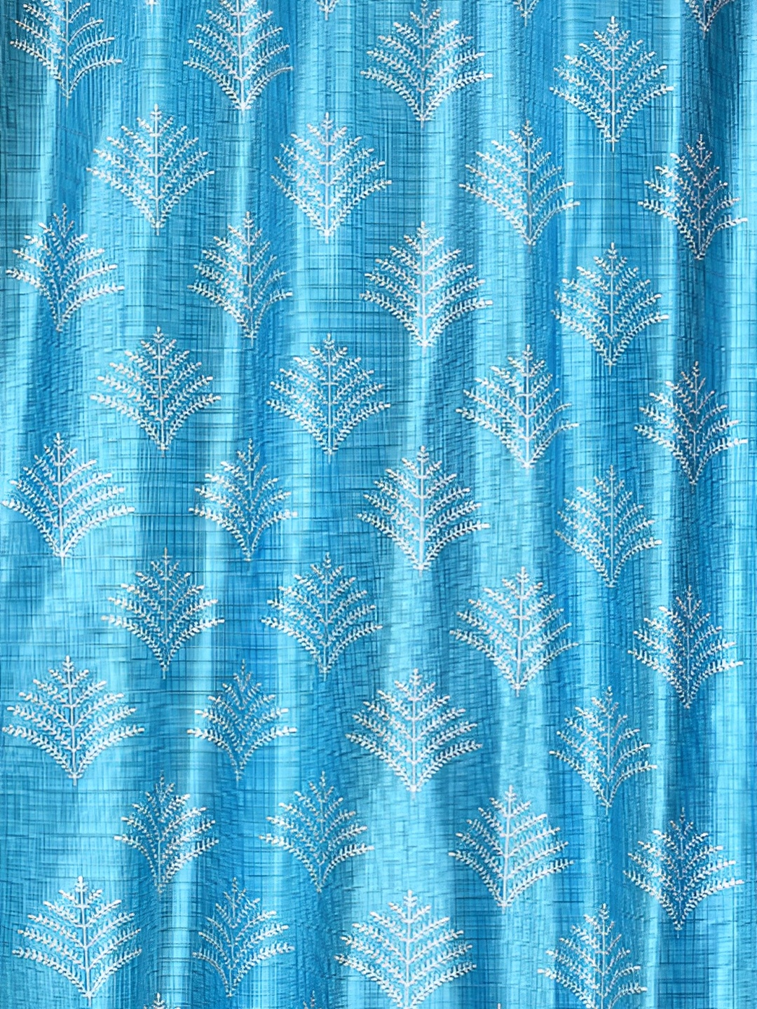 

Galaxy Home Decor Turquoise Blue Floral Room Darkening Window Curtain